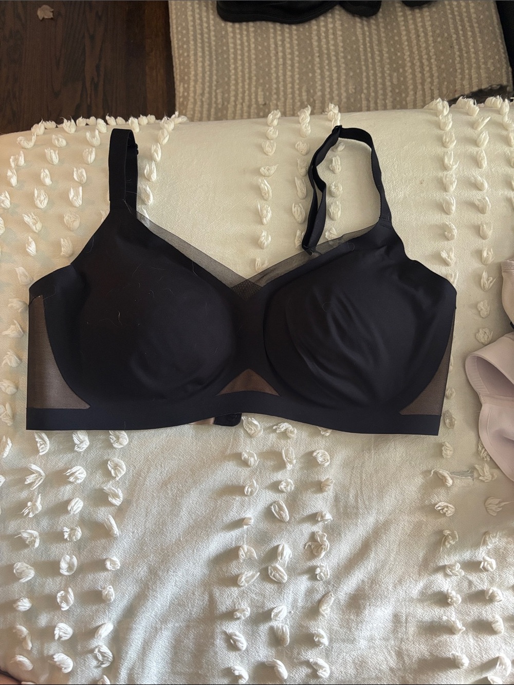Honeylove Black Wireless Mesh-Trim Bra